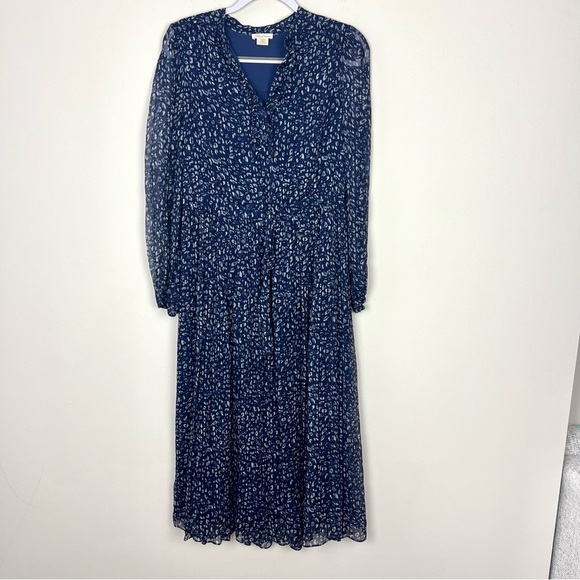 Shoshanna Ama Floral Navy Ink Multi Midi Dress - Picture 2 of 10